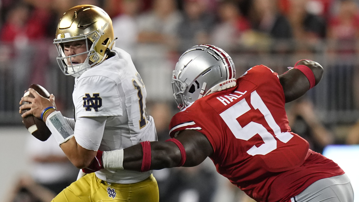 Ohio State DT Michael Hall Disruptive Against Notre Dame - Sports Illustrated Ohio State Buckeyes News, Analysis and More